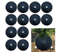 12 dischi ombreggianti per alberi ad anello in tessuto non tessuto, diametro 15 cm, protezioni per alberi per la cura del paesaggio e delle piante (25 cm)