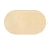 12 dischi rotondi in legno naturale, diametro 15 cm, non trattati, pannelli di legno rotondi con 3 mm di spessore, dischi di legno per progetti fai da te, artigianato, etichette regalo per bambini