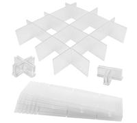 12 Divisori per Cassetti Regolabili con 64 Clip, Organizzatore per Cassetti in Plasticai, Flexibler Separatore Cassetto Cucina e Ufficio. Ideale per Calzini e Piccoli Oggetti - Facile da Installare