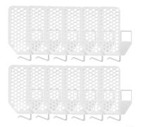 12 divisori per frigorifero, clip organizer per frigorifero, per cassetti, armadi, cassettiere, dimensioni 10 x 6,5 cm, per viaggi in campeggio, soggiorno in camper (bianco)