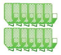 12 divisori per frigorifero, organizer per cucina, porta piatti a scatto, in plastica lavabile, per frigorifero, cassetto, armadio (verde)