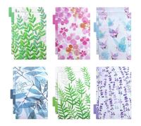 12 divisori per raccoglitori formato A5, con elementi della natura, divisori laterali in plastica in colori colorati, divisori in plastica in PVC, per quaderni