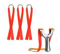 12 elastici piatti in gomma da 1 mm di spessore, elastici di ricambio per fionda catapulta, caccia, catapulta (rosso)