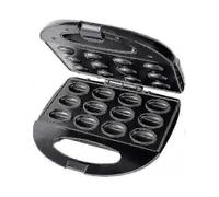 12 Electric Walnut Waffle Maker, Multi-functional Homemade Fruit Drying Machine, Pine Nut Maker, Small Walnut Machine, Peanut, Hazelnut (black)