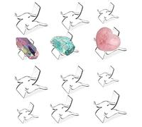 12 espositori in 3 dimensioni, espositori in roccia acrilica, supporto trasparente per geodi di cristallo, pietra minerale, agata fossile, corallo fossile, pietre preziose, piccoli espositori da