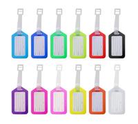 12 Etichette Per Bagagli, Etichette Per Bagagli Con Set Di Carte, Identificazione Ed Elenco Di Borse Da Viaggio Smarrite, Adatte Per Distinguere Il Bagaglio A Bordo Dal Bagaglio Registrato.