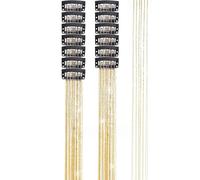 12 extension colorate per capelli da 50 cm, clip da donna, senza cuciture, accessorio per capelli da donna, accessorio per capelli da donna, accessorio per capelli colorato, per capelli, champagne