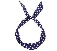 12 fasce rotonde da donna, con fiocco, per capelli, stile turbante, stile vintage, accessorio per capelli per donne anni '90, blu navy
