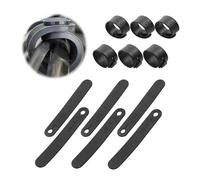 12 fascette in silicone, fascette in gomma, colore nero, fascette riutilizzabili, set di fascette stringicavo larghe, porta cavi per moto, organizer per cavi per cellulare, computer