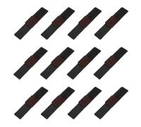 12 feltrini avvolgenti per mobili, con chiusura in velcro, antiscivolo, per gambe delle sedie, sgabelli da bar, protezione per la parte inferiore delle sedie, piedini per mobili da patio, colore nero