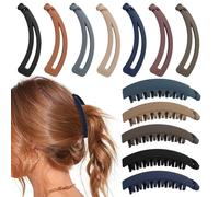 12 fermagli per capelli a banana, da donna, classici e alla moda, forte potere di styling, antiscivolo, facili da fissare, non si aggrovigliano, adatti per capelli spessi e sottili da donna