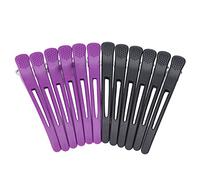 12 fermagli per capelli a forma di becco d'anatra con cinturini in silicone per lo styling in salone il trucco il lavaggio del viso - Impugnatura antiscivolo per tutti i tipi di