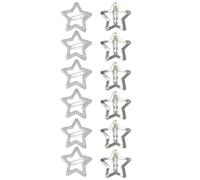 12 fermagli per capelli color argento per ragazze calde in lega a forma di stella fermagli per coda di cavallo frangia clip per adolescenti ragazze festival per la vita quotidiana grande bella per