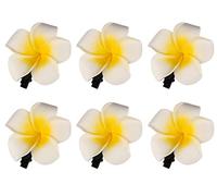 12 fermagli per capelli Hawaii Plumeria, in schiuma, a forma di fiore di coccodrillo, ibisco, per feste in spiaggia, matrimoni, cosplay, accessori fatti a mano