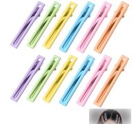 12 fermagli per capelli piccoli, in metallo piatto da donna, fermagli per capelli piatti, fermagli per capelli, forcine per capelli (sei colori)