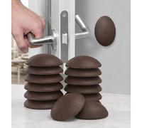 12 fermaporta da parete originali, marroni, autoadesivi, made in Germany, 40 mm, protezione da parete per legno, faggio e quercia, fermaporta di alta qualità