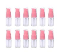 12 flaconi da 10 ml con pompa a pressione colore nero con testa vuota ricaricabile per trucco cosmetici articoli da toeletta liquido dispenser per emulsione bagnoschium shampoo (Trasparente)