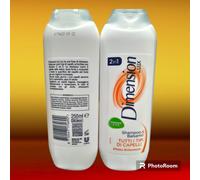 12 Flaconi Dimension Lux Shampoo & Balsamo 2in1 Tutti i capelli 250ml