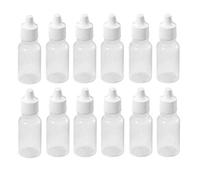 12 flaconi vuoti da 30 ml, ricaricabili, in plastica Ldpe, per contagocce e contagocce portatili, con tappi a vite e tappi per oli essenziali