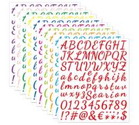 12 Fogli 1008 Pezzi Adesivi Lettere Alfabeto Lettere Adesive in Vinile Numeri Adesivi Stickers Lettere Adesive Adatti per Album Fotografici, Biglietti di Auguri, DIY Scrapbooking, Decorazioni Regalo