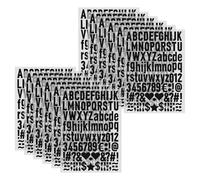 12 fogli 1284 lettere termoadesive e numeri per abbigliamento, 2,5 cm, lettere termoadesive in vinile nere con lettere A-Z termoadesive 0-9 numeri adesivi per tessuto t-shirt