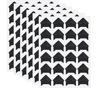 12 fogli adesivi per angoli fotografici autoadesivi da 288 pezzi, angoli di montaggio per foto senza acidi, per scrapbooking, libri di memoria, album di foto fai da te, diario (nero)