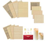 12 Fogli Lettere Adesive Numeri Adesivi Lettere Adesive Grandi Numeri Adesivi Piccoli Lettere Adesive Piccole Adesivi Alfanumerici per Battesimo Matrimonio Album Fotografico Scrapbook Decorazione Fai
