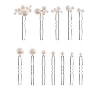 12 forcine per capelli da sposa, con perle, fatte a mano, per spose, donne e ragazze