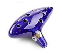 12 Fori Tono Alto C Chiave Ocarina Flauto Ocarina In Ceramica Strumento Musicale Professionale Fluta Affumicata Ocarina (Color : Blue standard)