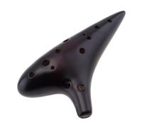 12 Fori Tono Alto C Flauto Ocarina Strumenti Musicali In Ceramica Bruciatura Affumicata Professionale