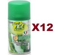 12 FRESH AROMA MATIC DEODORANTE AMBIENTE MUSCHIO BIANCO RICARICA 250ML DEO SPRAY