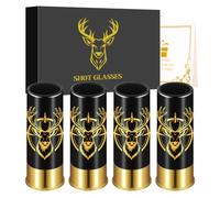 12 GA Bicchierini da shot con testa di cervo, regalo per cacciatori, 45 ml | Bicchierini da liquore in plastica, regalo per la caccia, per uomini e donne, feste di nozze, festa del papà
