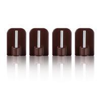 12 ganci autoadesivi marrone per aste per tende, aste per tende, aste per tende