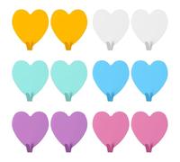 12 ganci da parete a forma di cuore, da incollare, ganci adesivi da bagno, autoadesivi, da parete, colorati, per la cucina, il bagno, senza fori