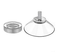 12 ganci da parete trasparenti a ventosa da 53 mm con cuscinetti in PVC, progettati per superfici in vetro, ceramica, piastrelle e specchi, capacità di carico 2 kg, non lasciano segni quando vengono