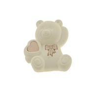 12 gessi gessetti da bomboniera con Vari SOGGETTI per bomboniere di Nascita o Battesimo Vari Colori Diverse Cerimonie e celebrazioni (Orsetto Cuore Rosa)