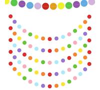 12 ghirlande rotonde di carta colorata, per baule o dolcetti, decorazioni da appendere a pois arcobaleno, coriandoli, ghirlande, stelle filanti, sfondo, per compleanno, candyland, cupcake, spruzzini