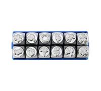 12 Gioielli Fatti A Mano Strumento Intaglio Gioielli Set Cocci In Metallo Calcini Set Texture In Acciaio Adatto Per Strumenti Professionali