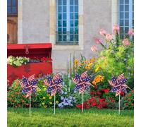 12 girandole a vento in plastica per il giorno dei patrioti, girandole