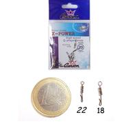 12 girelle rolling doppie con sgancio rapido da pesca girella micro high speed