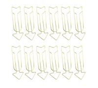 12 graffette multiuso in metallo, 40 x 12 mm, segnalibri, clip per documenti, per scuola, graffette dorate