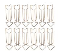 12 graffette multiuso in metallo, 40 x 12 mm, segnalibri, clip per documenti, per scuola, graffette dorate