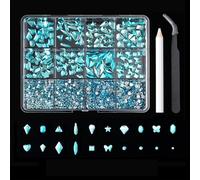 12 Griglie Specialmente Modellate Chiodi Strass Stili Vari Ciondolo Chiodo Retro Piatto Strass Cristalli Piatto Retro Pietre Pendente