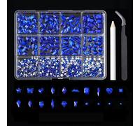 12 Griglie Unghie Cristalli Strass Piatto Retro Pietra Charm Nail Art Charm Speciale Cristalli Forma Decorazione