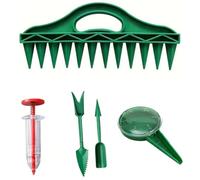 12-Hole Garden Seed Dibber & Spacer - One-Press Planting Tools，SET B | 12-Hole Hand Seeding Punch with Ergonomic Handle,Precision Spacing & Lightweight,Faster Seeding for Vegetable Flower Sowing