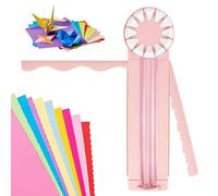 12-in-1 Paper Cutter Taglierina per Carta: Multifunktionale Taglierina per Carta Regalo - per Scrapbooking Basteln und Dekorative Bordi (Rosa)