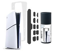 12 in 1 rete antipolvere compatibile per PS5 Slim Optical Drive/Versione digitale, console di gioco interfaccia polvere tappi antipolvere Plug Port Controller Anti-polvere rete filtro kit (bianco)
