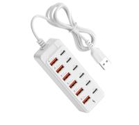 12 In 1 USB E Tipo C Splitter di Ricarica Presa Elettrica Per Telefoni Tablet Adattatore Presa di Alimentazione Docking Station Multidevice Hub di Ricarica