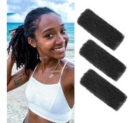 12 Inch Afro Kinky Curly Braiding Hair Bulk for Dreadlock Extensions 3 Packs Black Marley Twist Hair Bulk for Mini Twist Repair Locs Spring Afro Twist Hair Bulk, 30g /Pack (1B, 12inch)