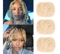 12 Inch Afro Kinky Curly Braiding Hair Bulk for Dreadlock Extensions 3 Packs Blonde Marley Twist Hair Bulk for Mini Twist Repair Locs Spring Afro Twist Hair Bulk, 30g /Pack (613#, 12inch)